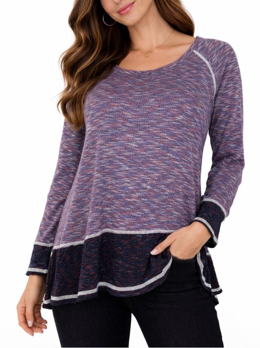Mystree brand long sleeve lightweight sweatshirt maroon SZ S